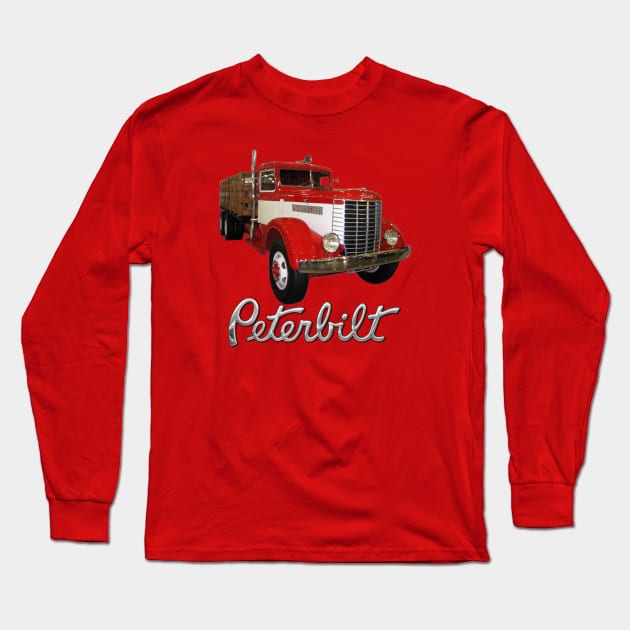 1939 Peterbilt Model 334 Stake Bed Long Sleeve T-Shirt by Manatee Max